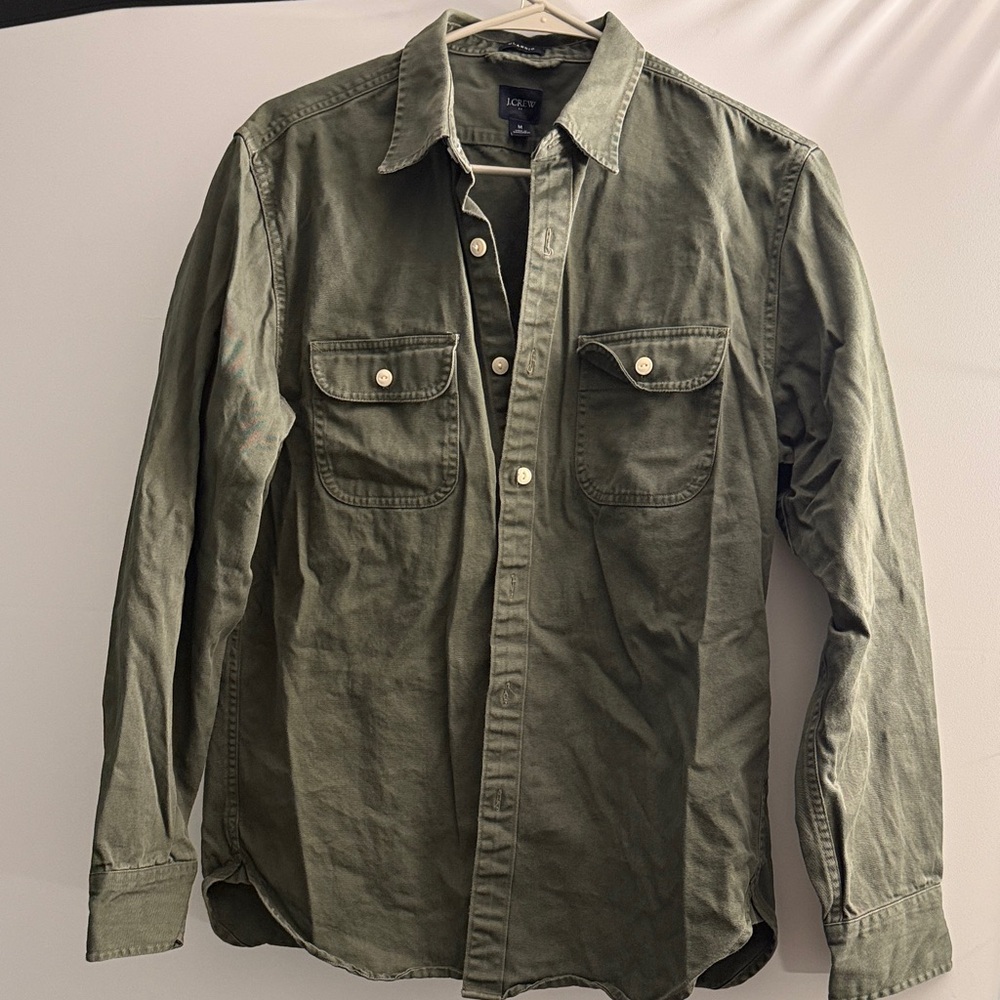 J. Crew Olive Button-Up Shirt